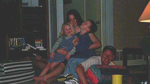 That's me holding my neice and nephew and sitting on my brother-in-law.